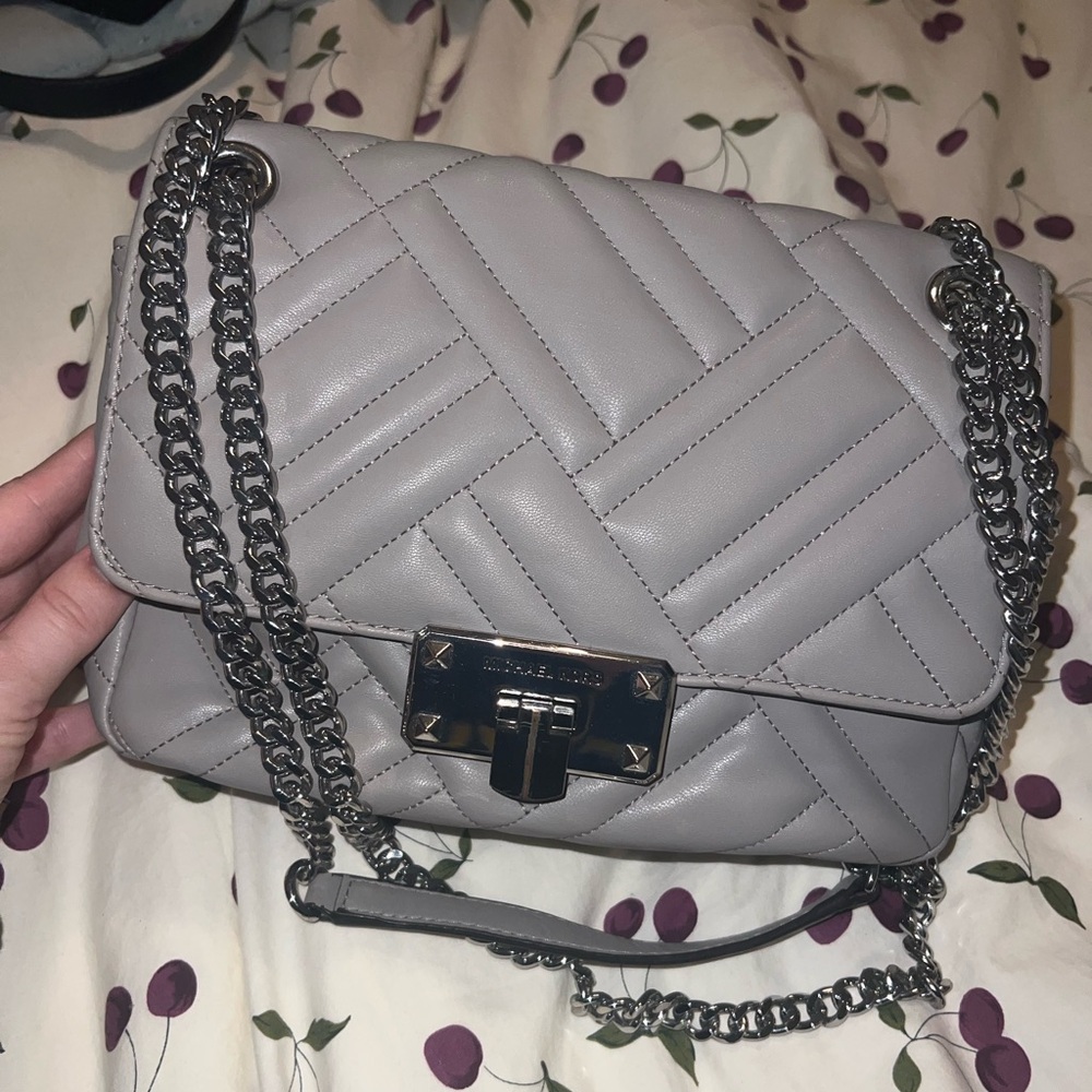 Michael Kors gray shoulder bag